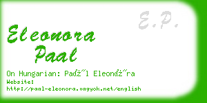 eleonora paal business card